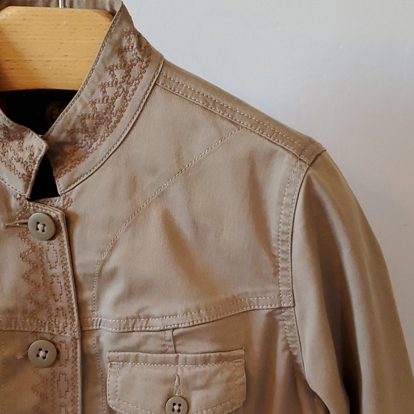 LUCKY BRAND Khaki Denim Jacket - Picture 6 of 10